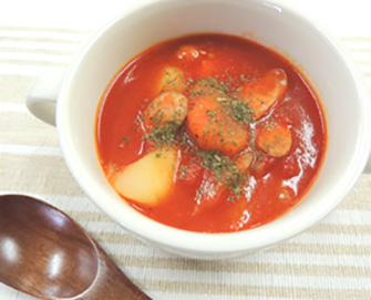 ゴロッと野菜の濃厚トマトスープ
